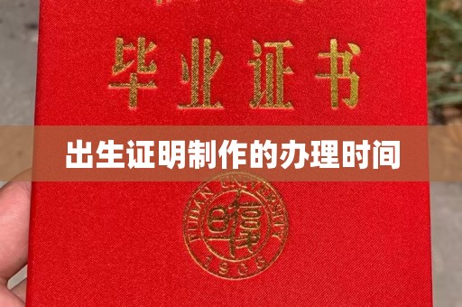 巴彦出生证明制作的办理时间