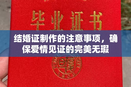 阿拉尔结婚证制作的注意事项，确保爱情见证的完美无瑕