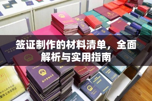 双塔签证制作的材料清单，全面解析与实用指南